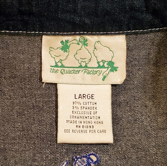 Quacker Factory Denim Jacket Large - Picture 3 of 3